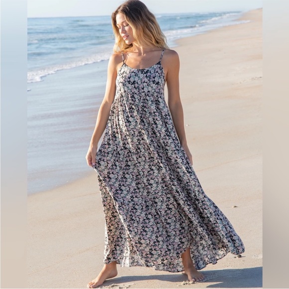 NATURAL LIFE Dresses & Skirts - Natural Life Madi Tiered Floral Boho Slip Maxi Dress Size Large